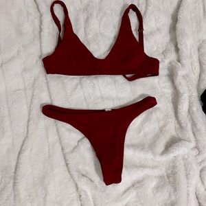 Burgundy Bikini Set